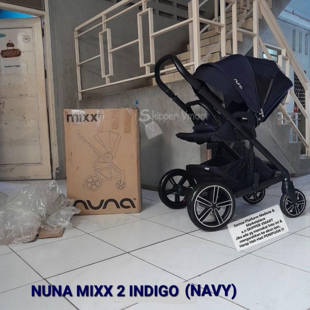 Stroller Stroler NUNA MIXX 2 INDIGO (NAVY) not Caviar Preloved Second Bekas