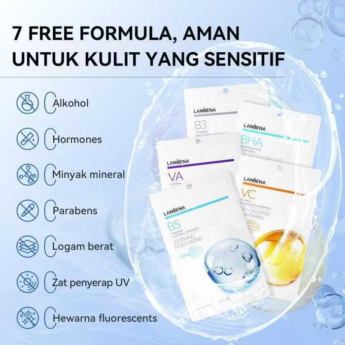 [25ml] LANBENA Sheet Lotion Mask | Masker Muka | DJ