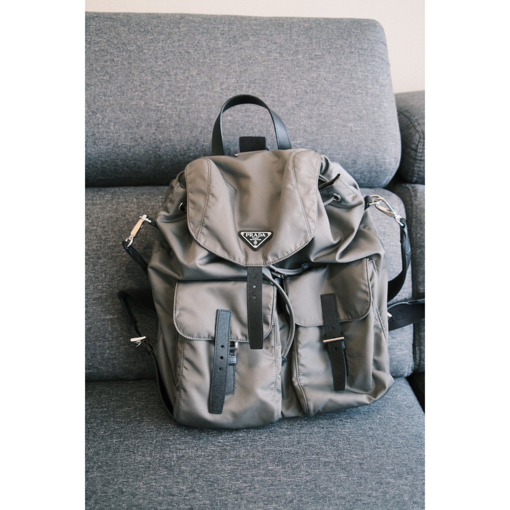 [Preloved] Prada Re-Nylon Backpack (Mercury Gray)