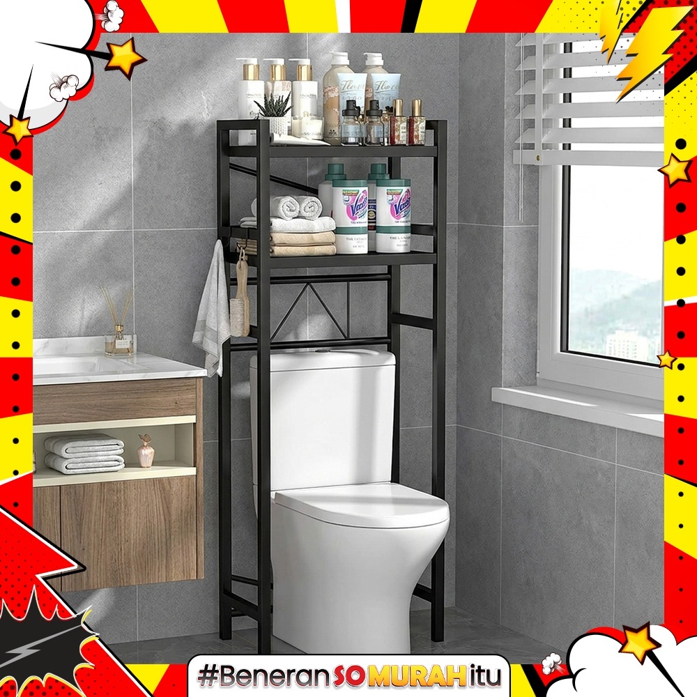 Rak Toilet Kamar Mandi Susun Organizer Tempat Penyimpanan Sabun Detergen Handuk Serbaguna