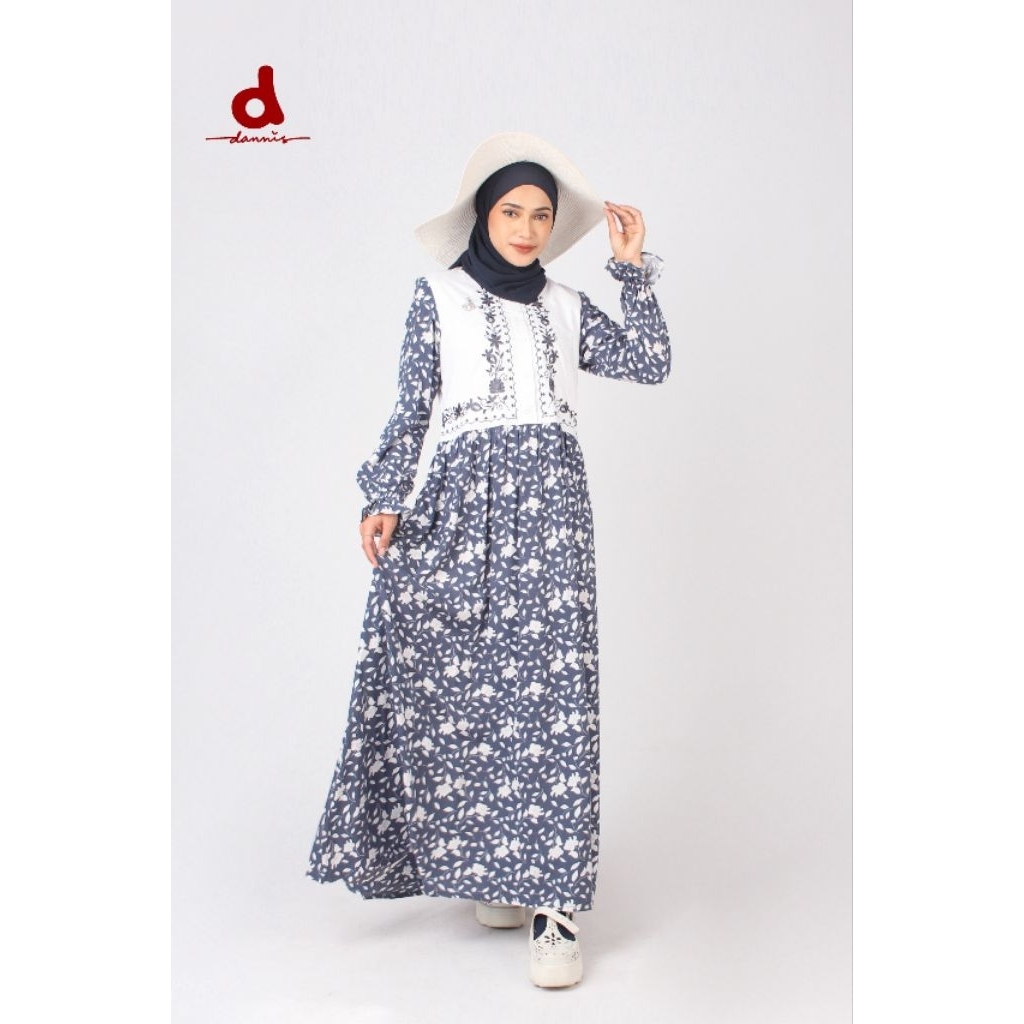 ABAYA DANNIS DEWASA LT NAVY