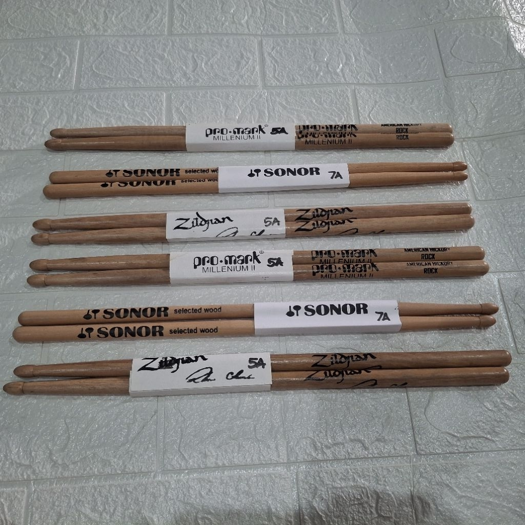 Stik Drum Zildjian Sonor Tama Kayu Maple Drum Stick Maple Sepasang 1 Set