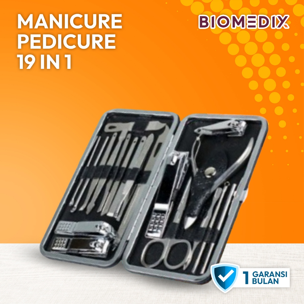 Gunting Kuku Set 19 in 1 Manicure Set 19 in 1 Perawatan Kuku / Gunting Potong Kuku Korek Kuping Dan 