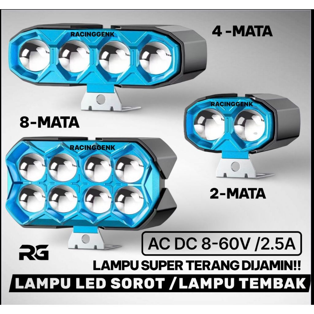 LAMPU SOROT LED UNIVERSAL MOTOR MOBIL SEPEDA LISTRIK SEPEDA BMX HARGA SATUAN