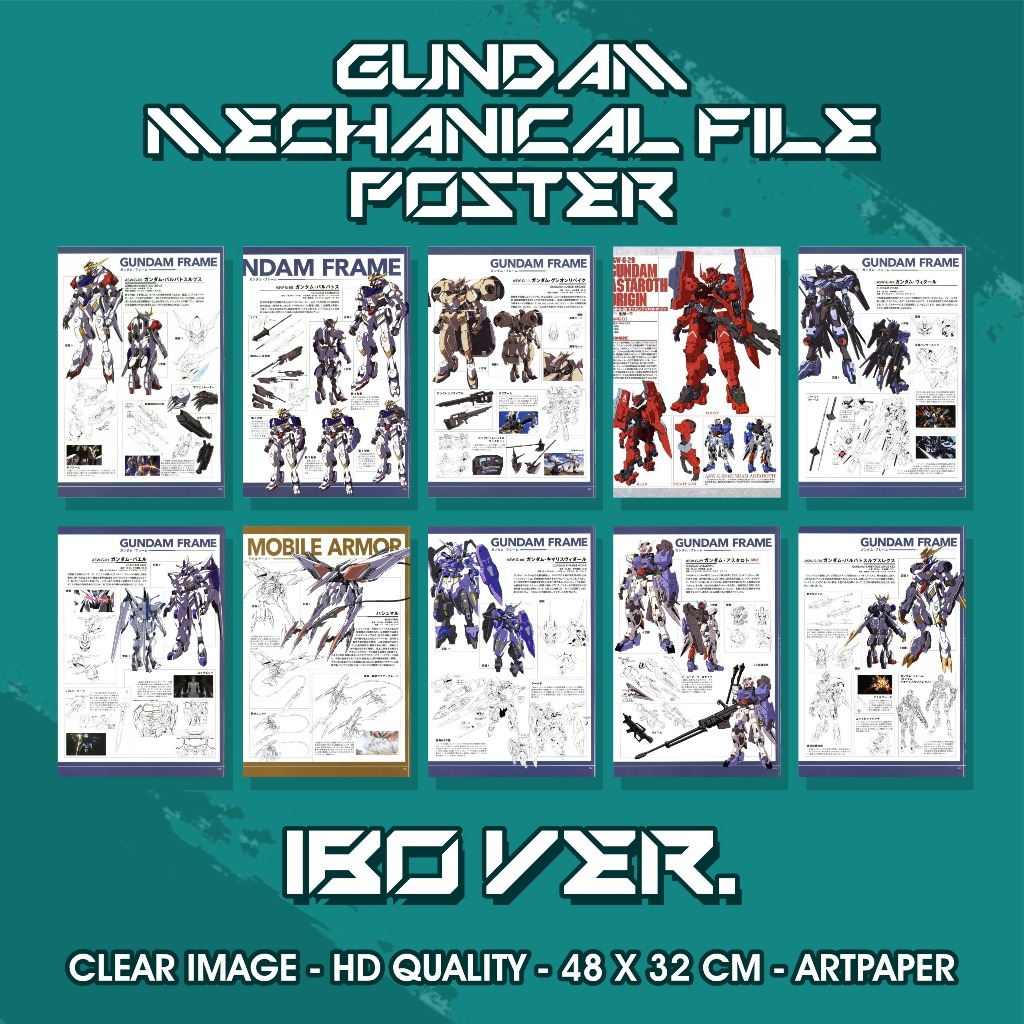 GUNDAM MECHANICAL FILE POSTER HD IBO Ver.