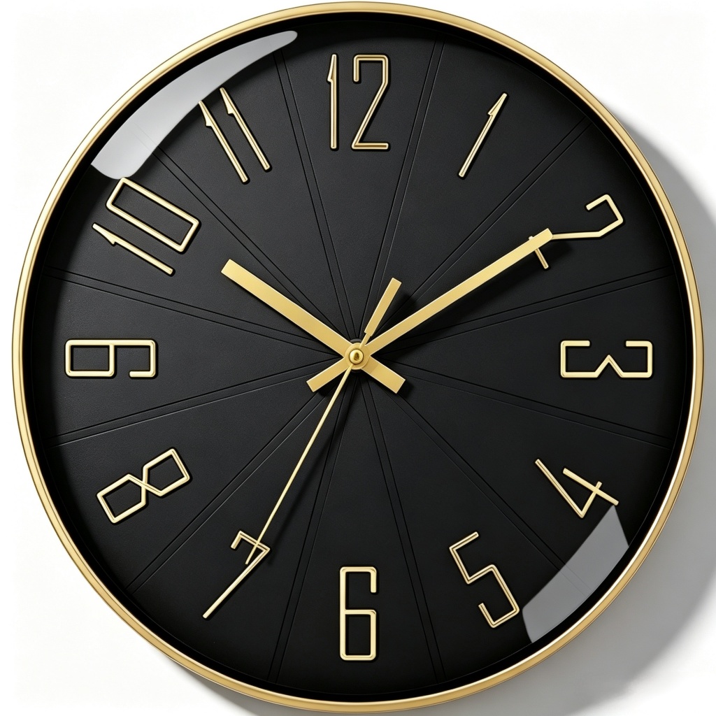 Jam dinding bulat modern sederhana, ukuran 30 cm, berjalan senyap, model gantung. Cocok untuk dekora