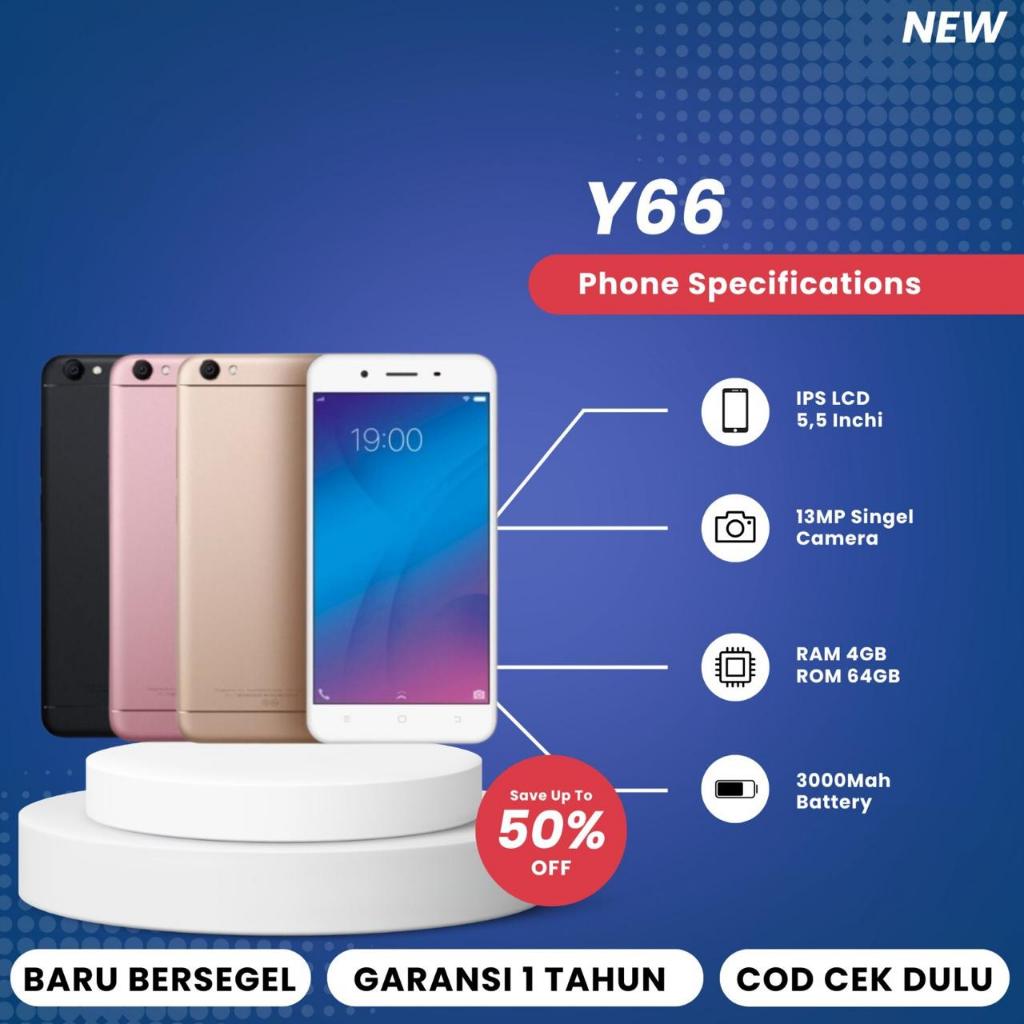 HP Smartphone Android Y66 Ram 4/64 GB Garansi 1 Tahun