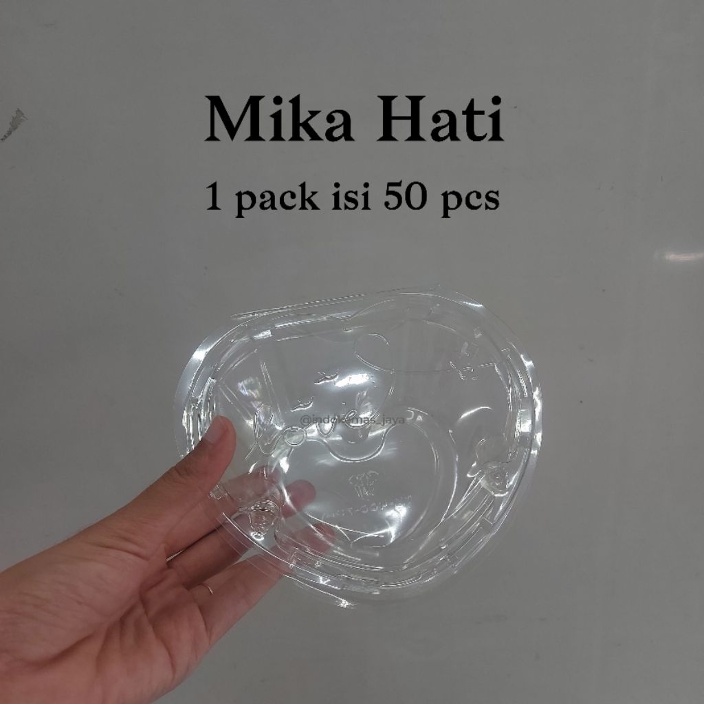 [50 pcs] Mika Hati/ Mika Bentuk Hati/ Mika Bolu Hati/ Mika Salad/ Mika Kue