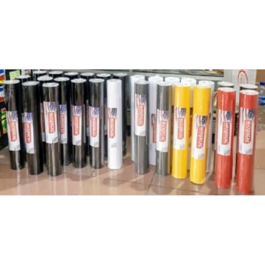 SKOTLET STIKER MOTOR HITAM GLOSSY/HITAM DOFF 1 ROLL