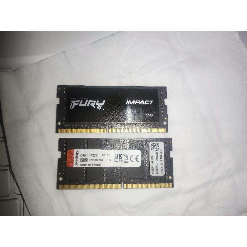 RAM Kingston DDR 4 Sodimm/Laptop 2400Mhz 2x8 GB