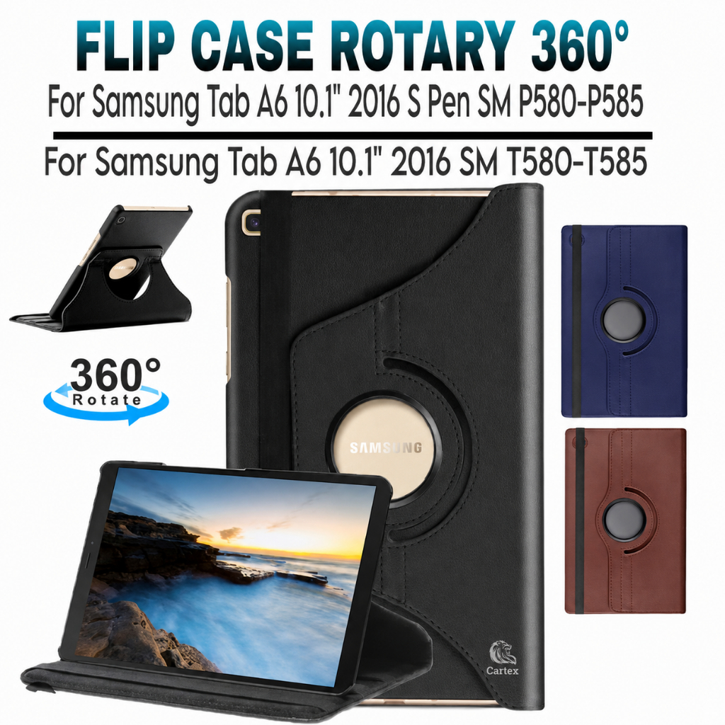 Case Rotary Samsung Tab A A6 10.1"inch 2016 S Pen / P580/ P585/ T580/ T585/ samsung tab a 2016 / cas