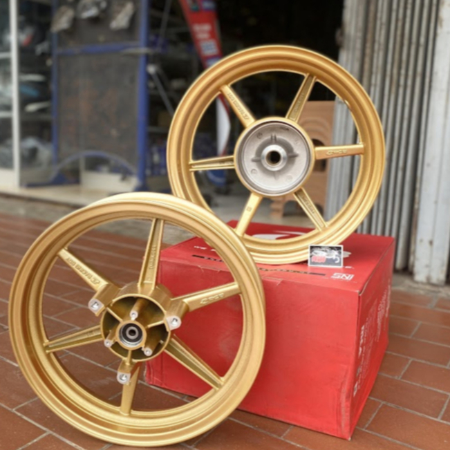 Velg RCB Aerox New Old Sp811 palang 6 gold Putih uk 250 350 Ring 14
