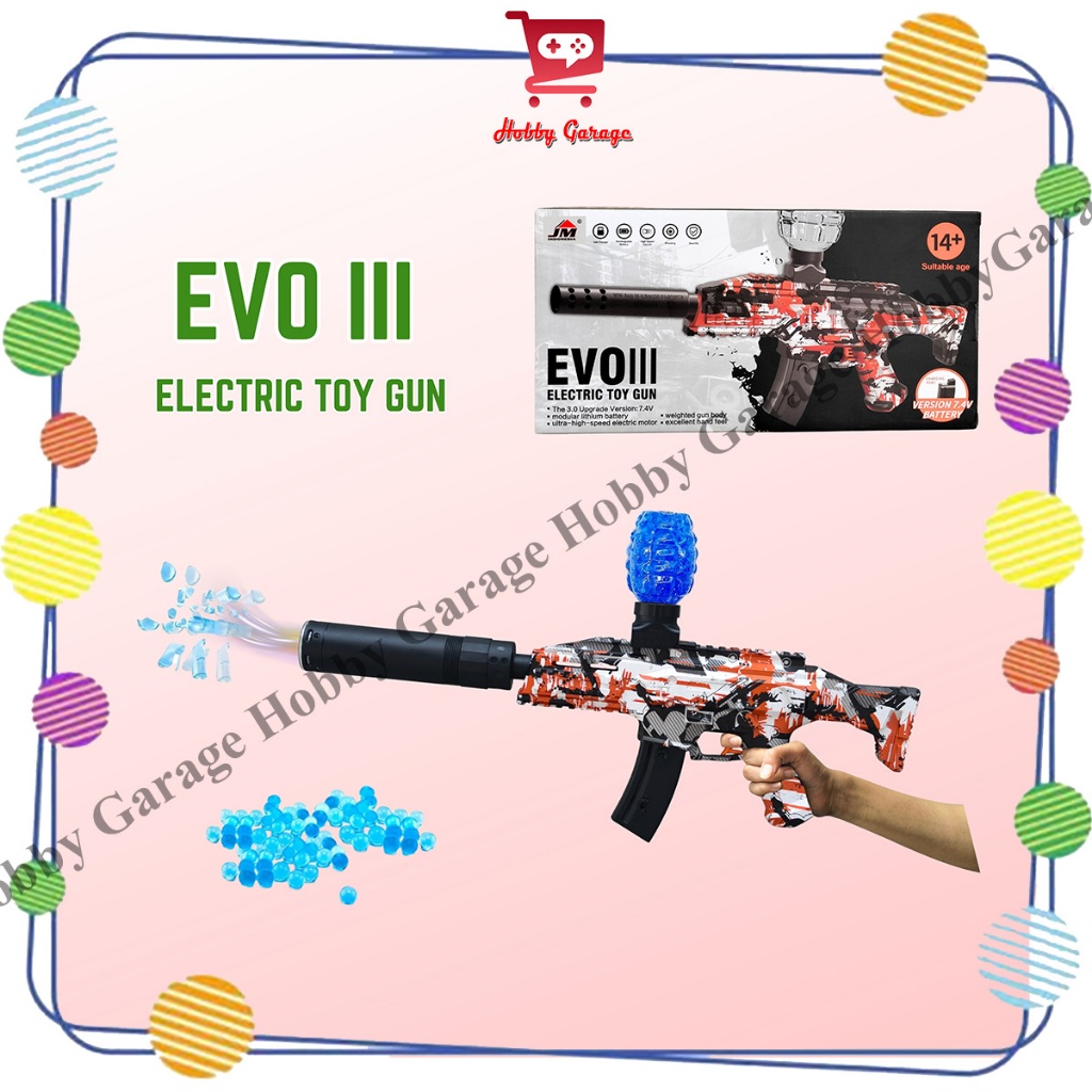 TSC Mainan Tembakan Anak WGG EVO III Assault Rifle Water Gel Blaster Scar Gun Watergel EVO 3