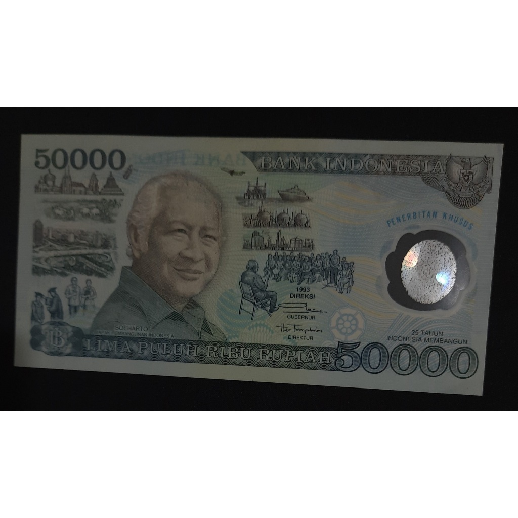 [BACA DESKRIPSI] Uang Kuno Indonesia 50000 Rupiah Soeharto 1993 Polymer