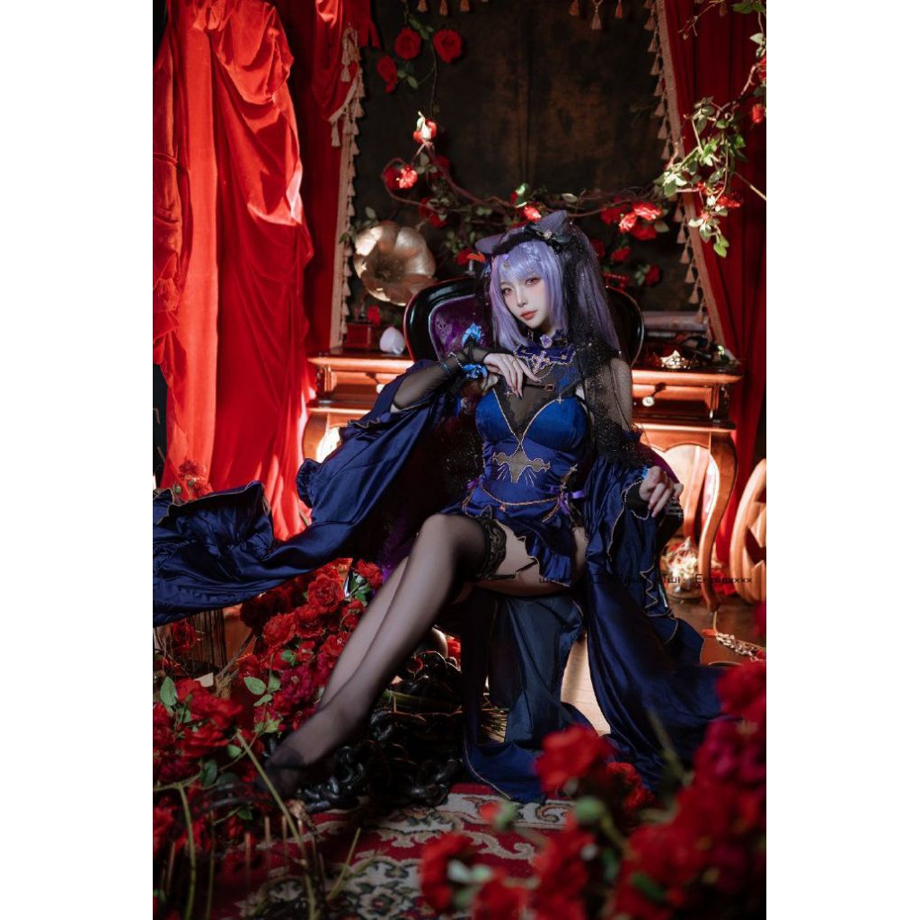 Cosplay kostum Keqing Succubus uwowo rare Genshin Impact
