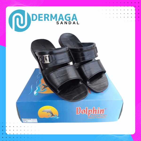 TERSEDIA sandal original sandal dolphin bahan kulit asli