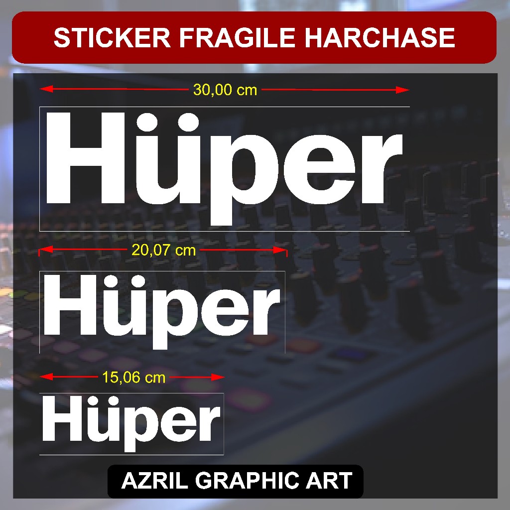 Sticker HUPER CUTTING, Sticker logo Sound System Huper