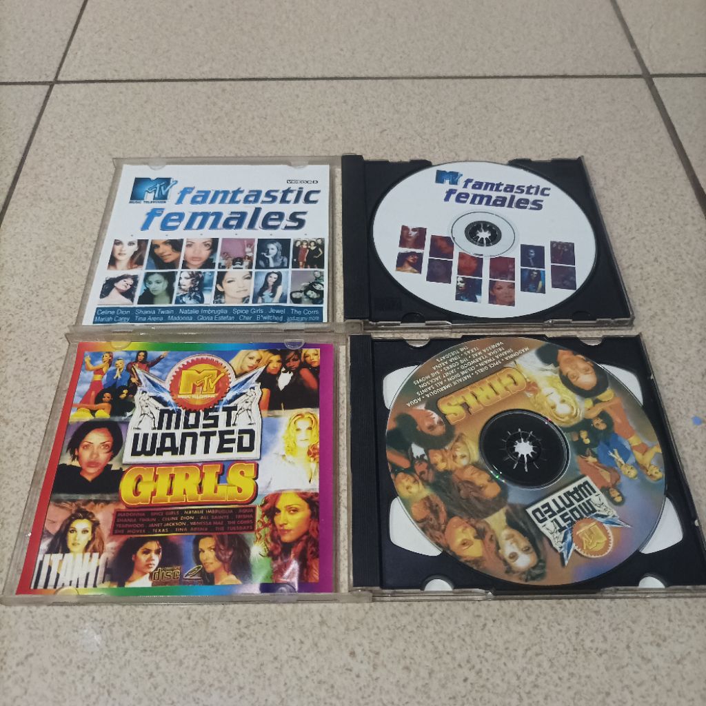 Paket VCD Musik Most Wanted Fantastic Female Madonna Aqua Natalie Imbruglia Celine Dion dll