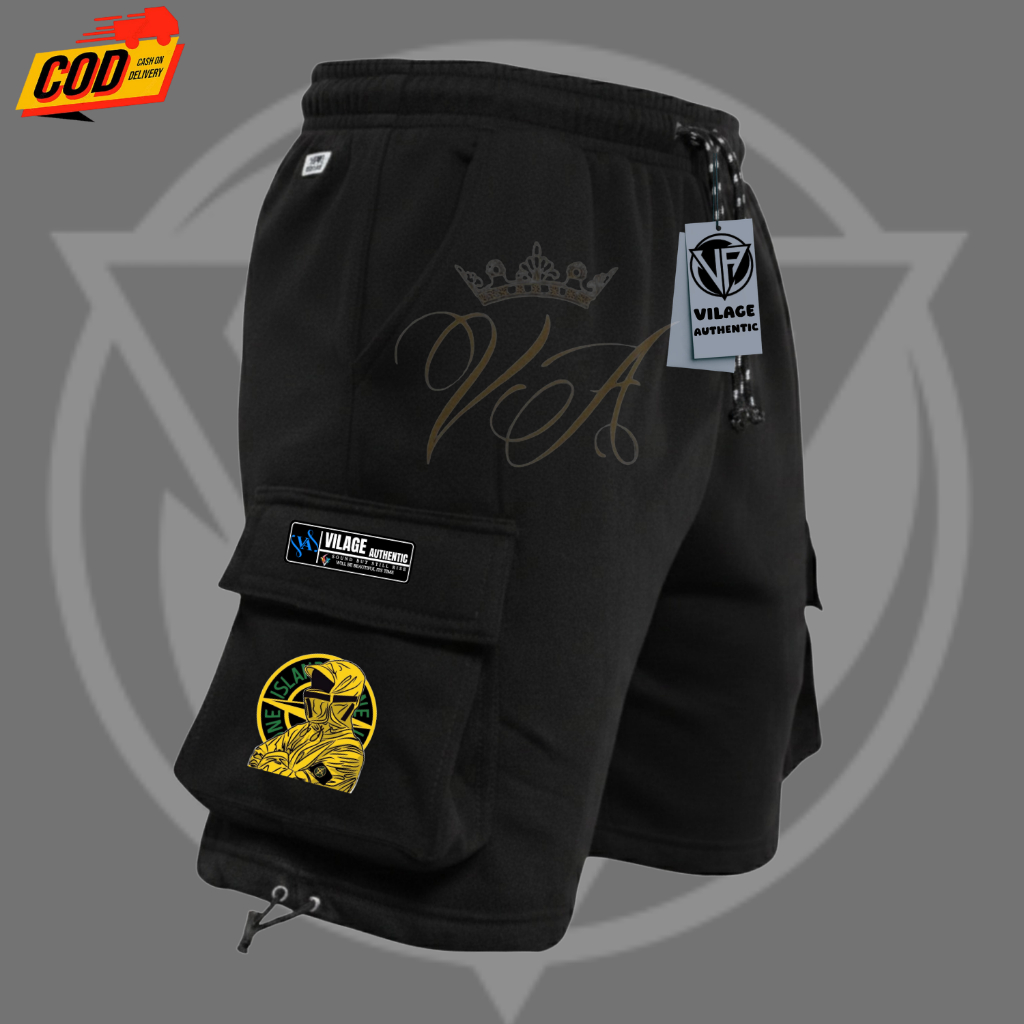 Celana Cargo Pendek Tebal Lembut Celana Pria Santai Original Celana Bahan Fleece Celana Stond Island