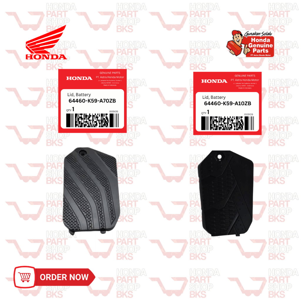 64460-K59-A70ZB 64460-K59-A10ZB Tutup Cover Aki Lid, Battery – New Vario 150 K59J & New Vario 125 K6
