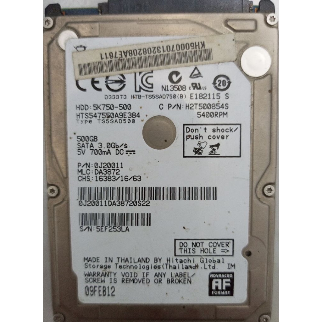 HDD HITACHI 500 GB SENTINEL 100