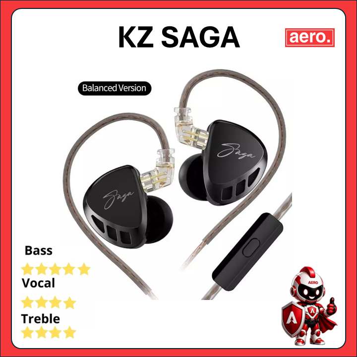 KZ SAGA Single DD In Ear Earphone Metal with MIC