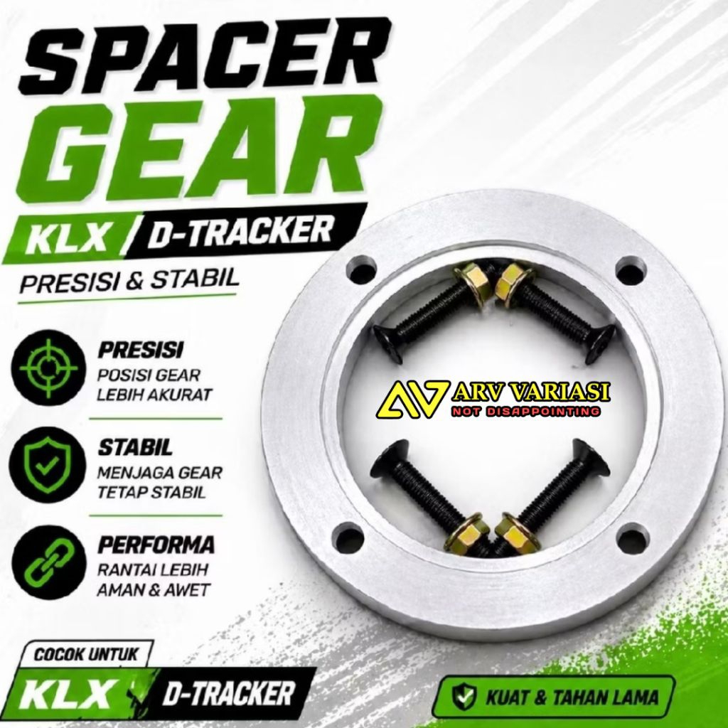 Spacer Gir D-TRACKER KLX BF Spicer Spasir Plus Baut L Baja Aksesoris Variasi D-Tracker KLX 150