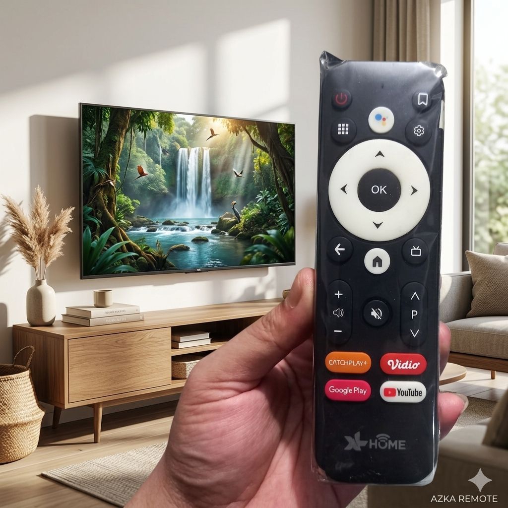 REMOTE REMOT STB TV BOX XL HOME AKARI AX810 AT01 ORIGINAL ASLI DEVI