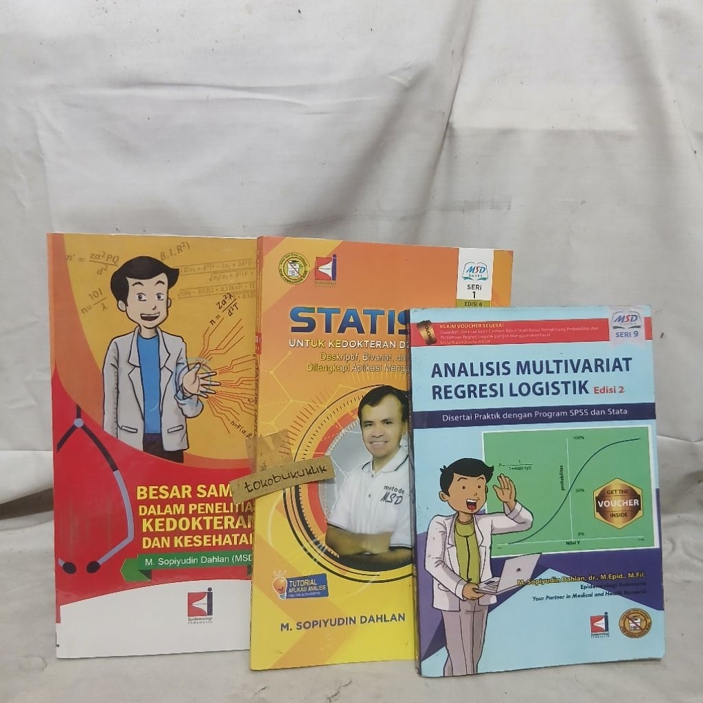 BEBAS PILIH BUKU SERI SOPIYUDIN MSD DAHLAN UNTUK PENELITIAN SKRIPSI, PROPOSAL DAN TESIS. STATISTIK K