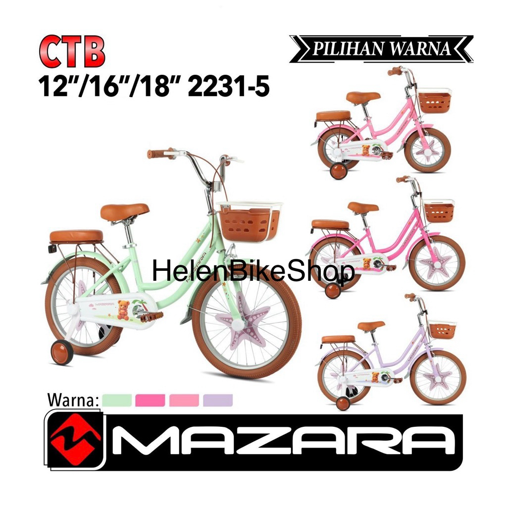 Sepeda mini 18inch Mazara by pacific (Ekspedisi/Kargo)