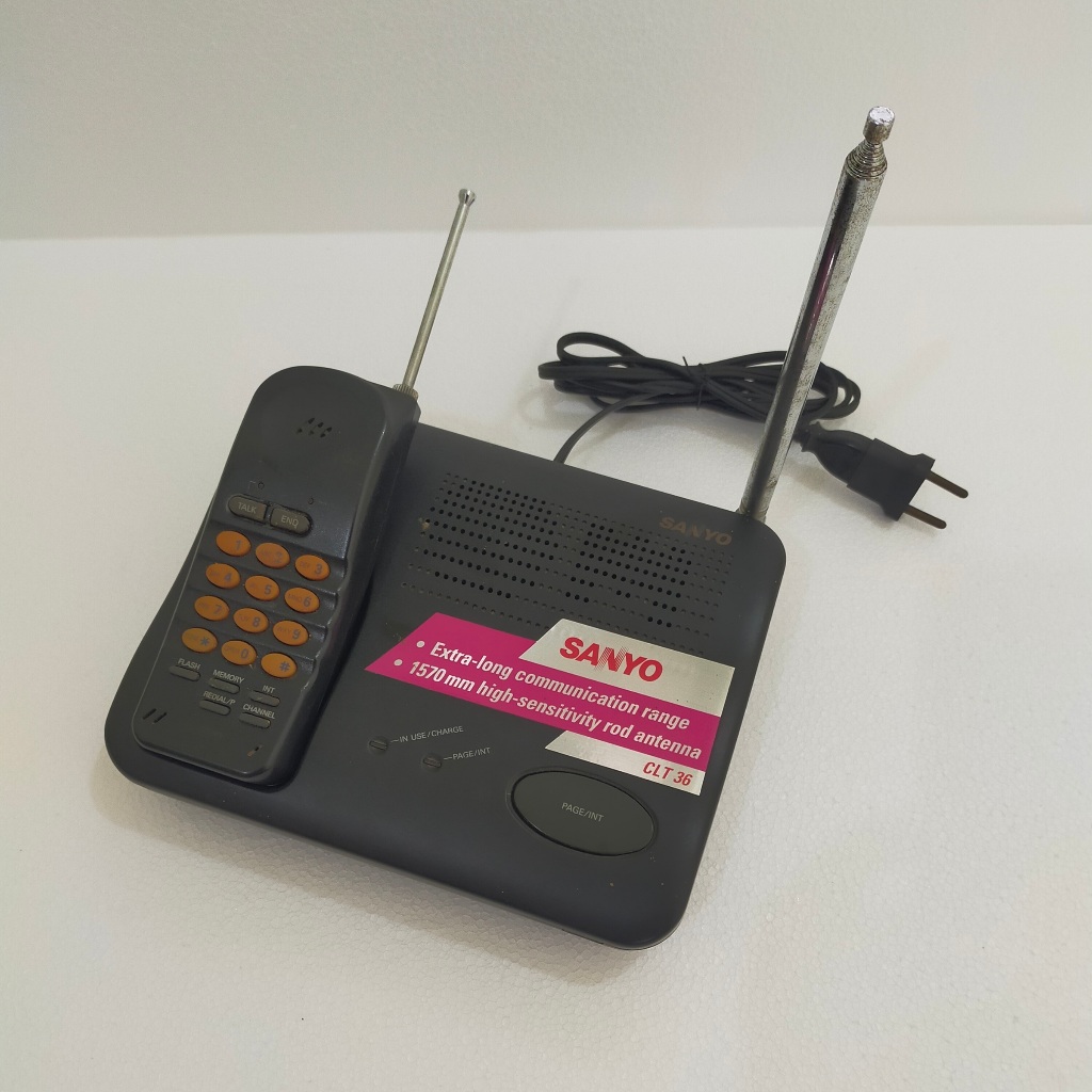Telepon Rumah Sanyo CLT 36 Cordless Wireless Phone CLT36 Bekas Normal