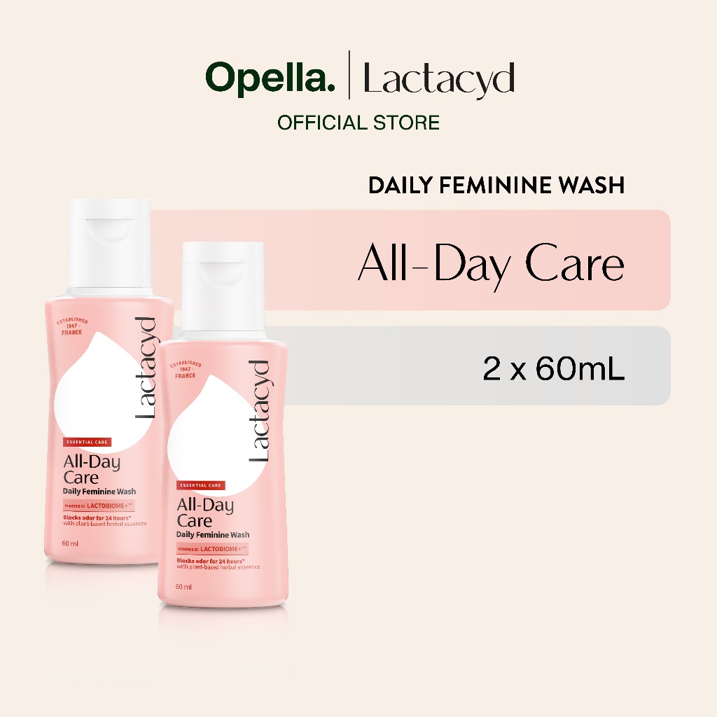 Lactacyd All Day Care Feminine Wash 2x60mL - Pembersih Kewanitaan untuk Melindungi Iritasi