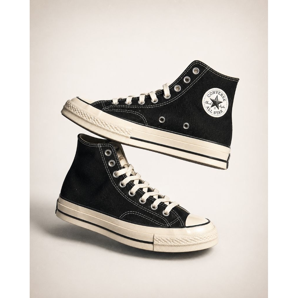 Sepatu Converse Chuck 70's High Egret Hitam Putih Second Original Sepatu Sneakers Pria Wanita 9/10 S