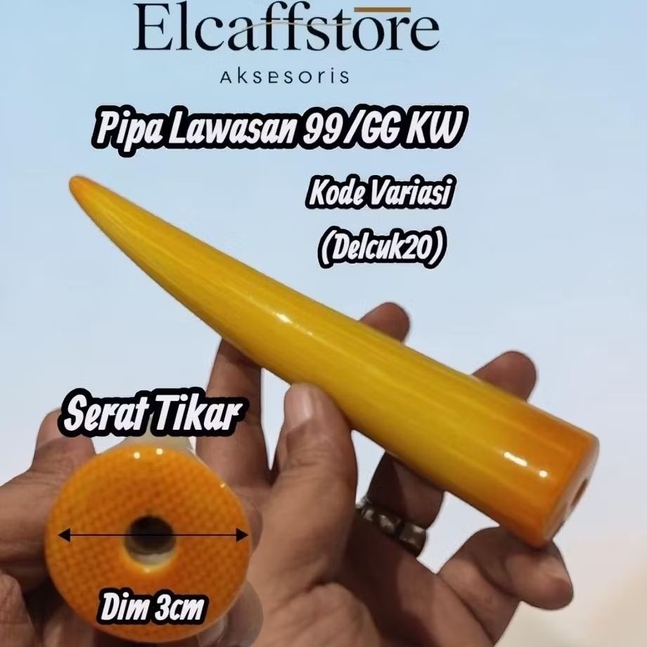 Pipa Model GG/ DelCuk (Model Pucuk) Panjang 20 Bulat Pucuk Lawasan. (Delcuk20)