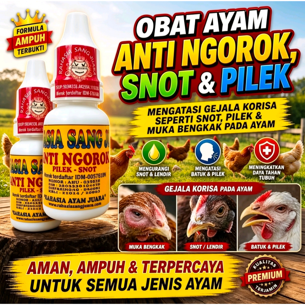 Obat Ayam Anti Ngorok Pilek Dan Snot 15ml