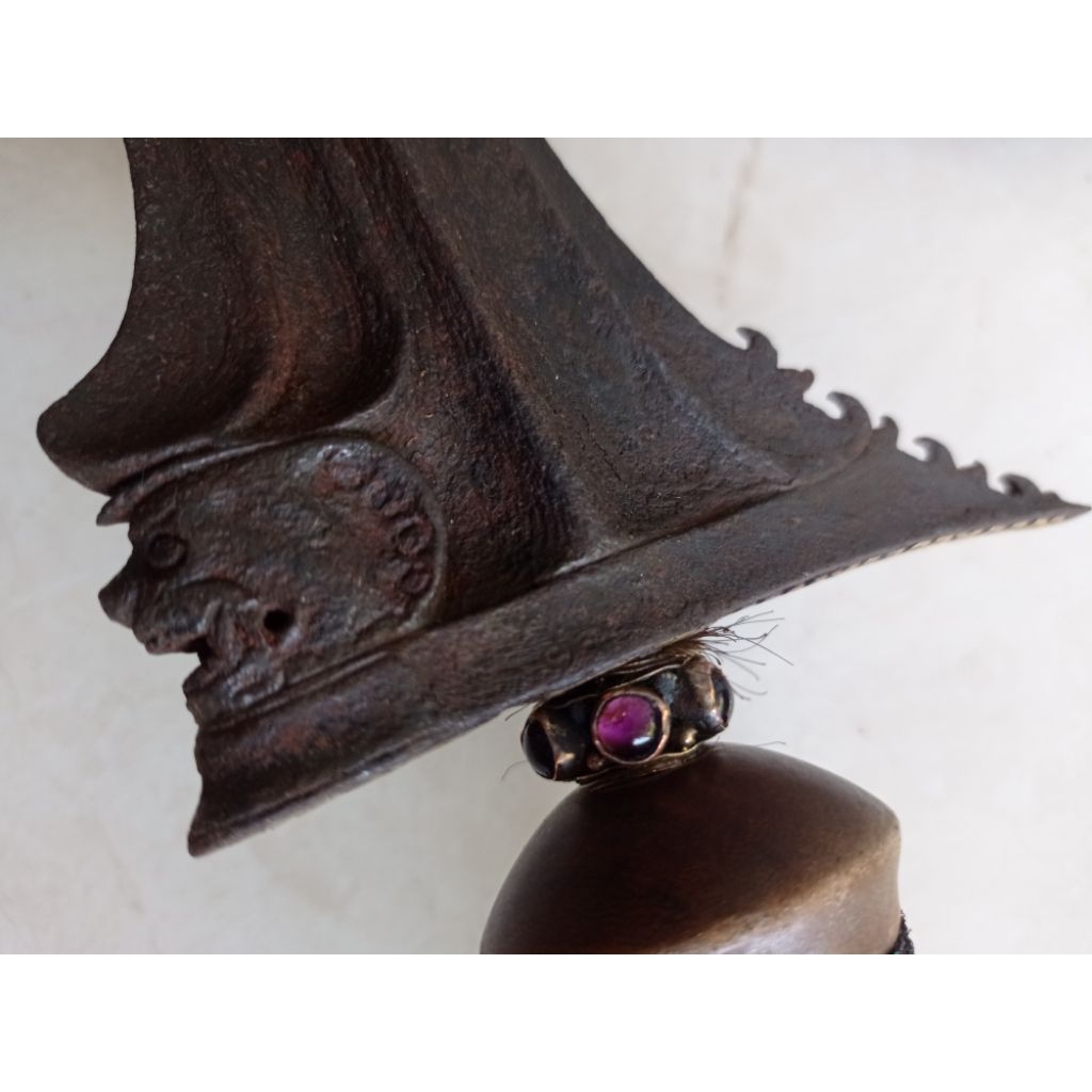 keris Bali kuno original simbol rangde  bilah 50cm