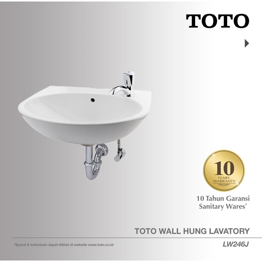 WASTAFEL TOTO LW246J + KERAN + SIFON + FLEXIBEL / WASTAFEL TOTO KOMPLIT LW 246J LW 246 J