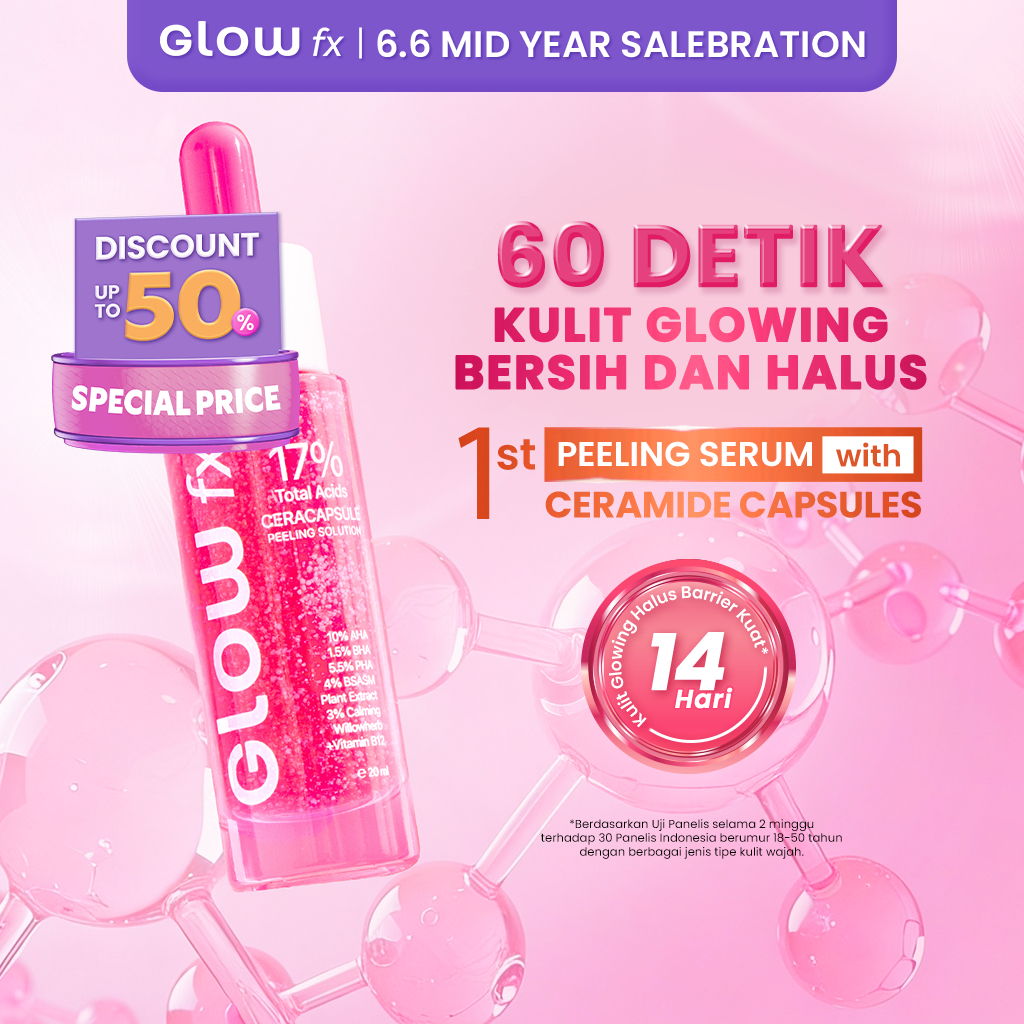 GLOW fx BEAUTY 17% Total Acids CeraCapsule Peeling Solution 20ml - Serum Exfoliasi Wajah
