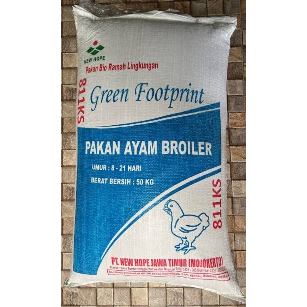 New Hope Green Footprint 811K Pakan Ayam Broiler Ayam Pedaging 1Kg