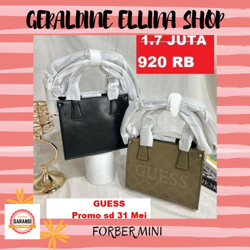 Tas Guess wanita satchel bag ORIGINAL 100% sale FORBER MINI