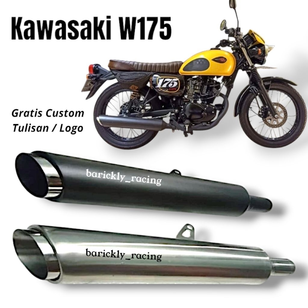 Knalpot Custom Kawasaki W175 SE Cafe PNP Header Ori W175SE Original Barickly Racing Japstyle Ala Har