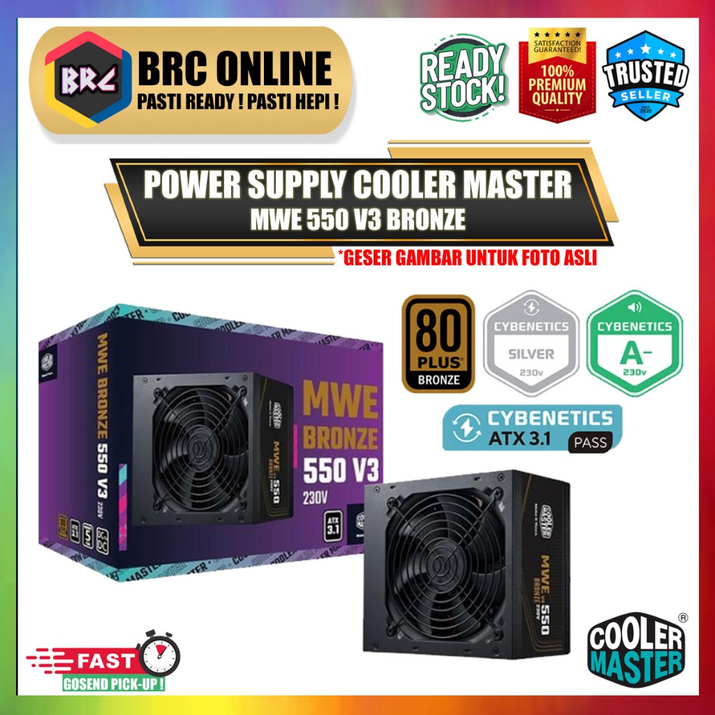 PSU Cooler Master MWE 550 V3 Bronze - Power Supply MWE 550W 80+ BRONZE