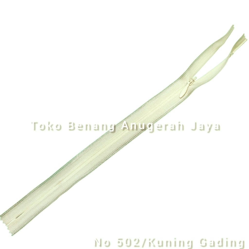 Resleting Jepang YKK Kuning Gading no 502