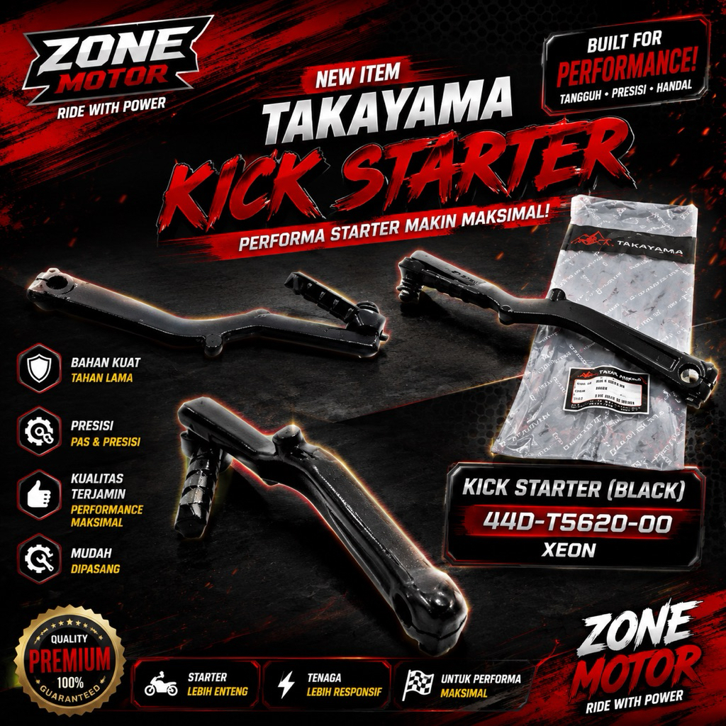 Takayama KICK STARTER (ENGKOL) tipe motor XEON BLACK