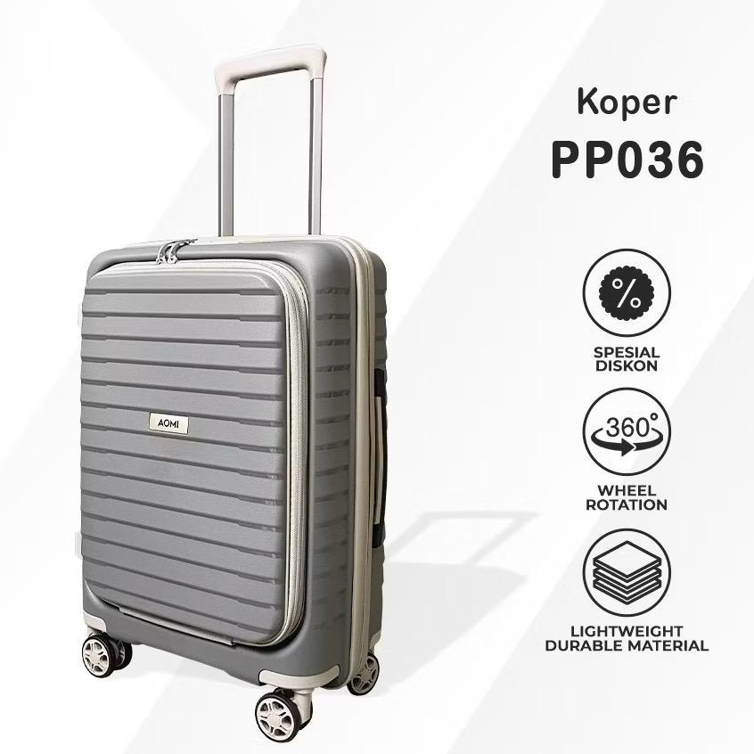 Koper Laptop AOMI 20-24 Inch Front Load Polyprolylene Expandable TSA LOCK Koper anti pecah