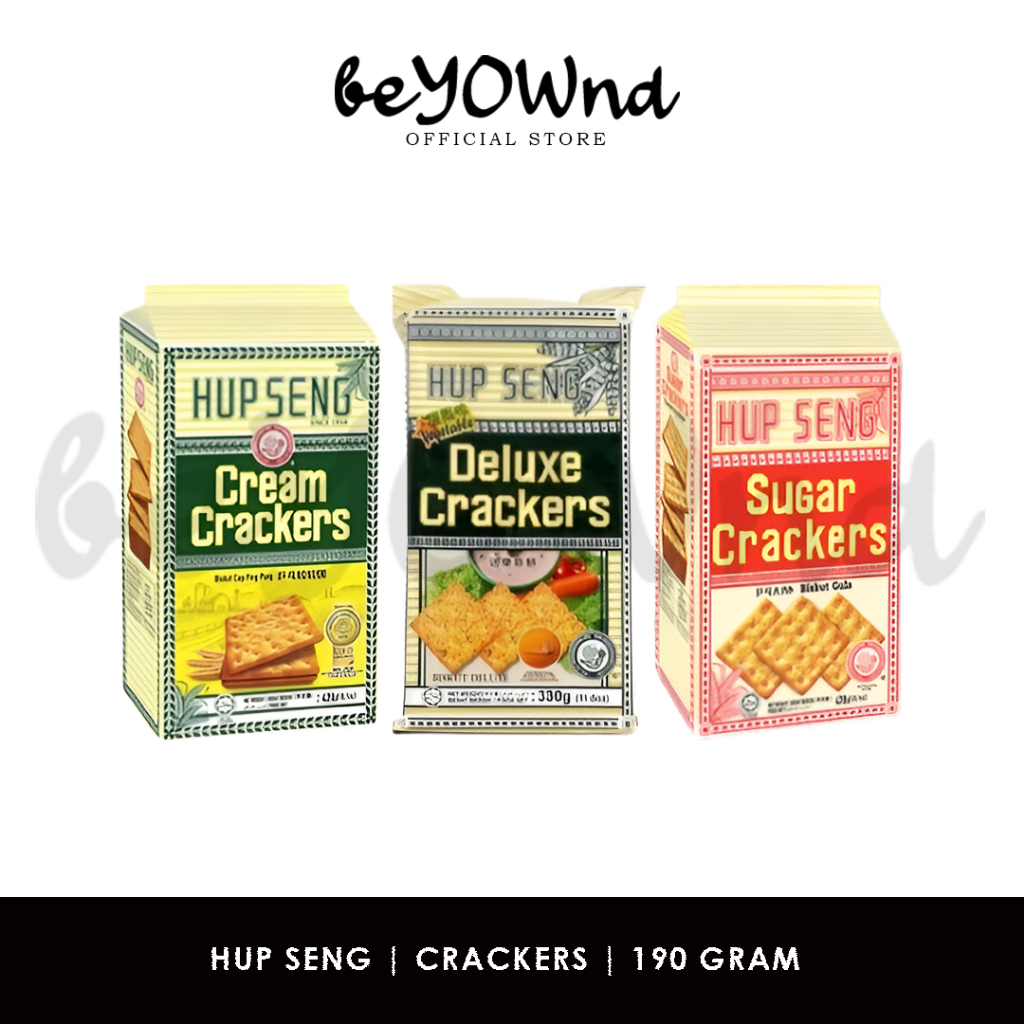 HUP SENG Sugar Crackers 428 gram | HUP SENG Cream Crackers 428 gram | HUP SENG Deluxe Crackers Veget