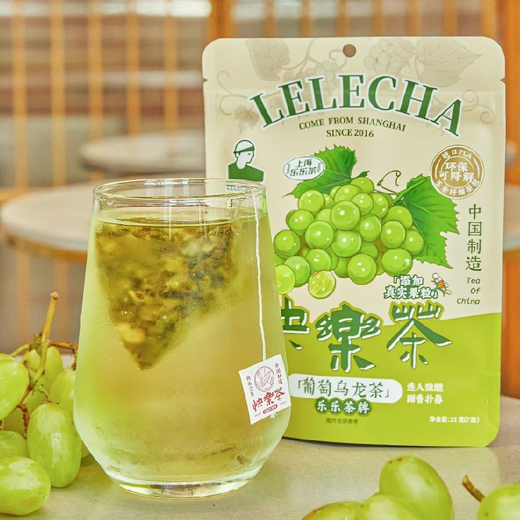 Lelecha Fruit Tea Bag (Oolong Grape Tea/ Strawberry Oolong Tea/ White Peach Oolong Tea)