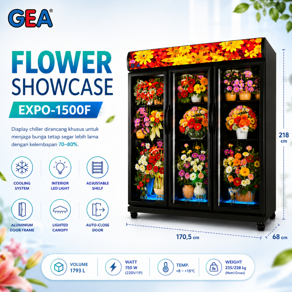 GEA Flower Showcase (Display Chiller Bunga) EXPO-1500F / EXPO 1500F / EXPO1500F