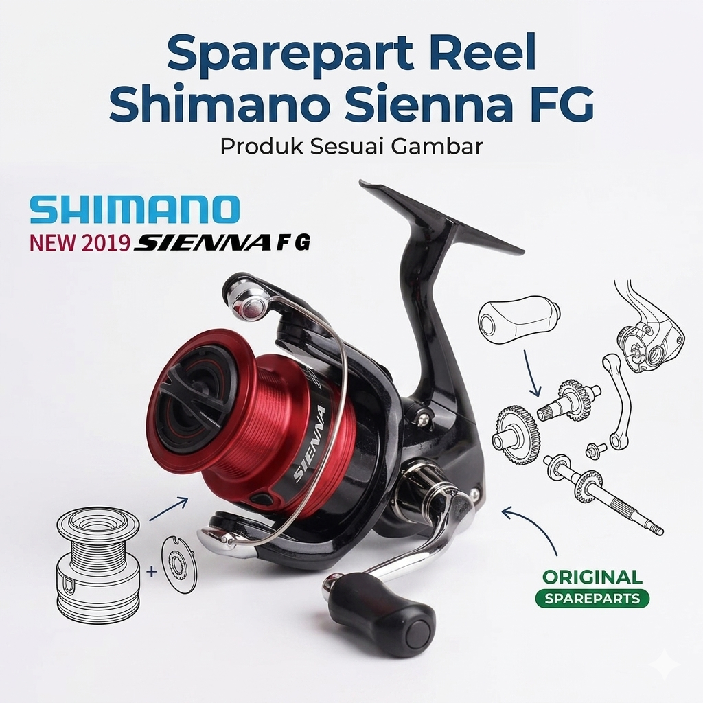 Sparepart Reel shimano sienna 1000FG - BARU - ORIGINAL