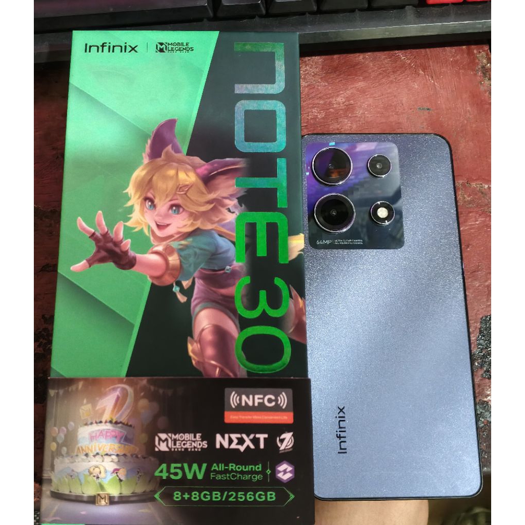 Infinix Note 30 8/256GB Second Fullset No Minus